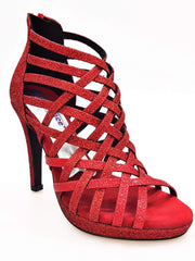 Carica immagine nella Galleria, Wish Dance Shop Intrigo in Glitter Rosso e Plateaux