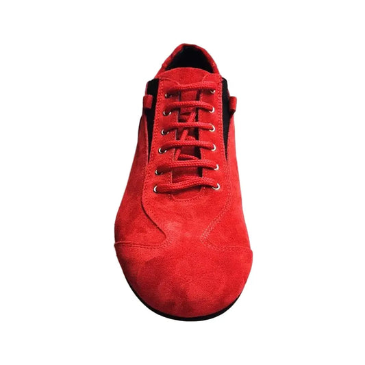 Sneaker in camoscio rosso Varadero Ivan di Wish Dance Shop, scarpa extraconfort per danza e stile casual.