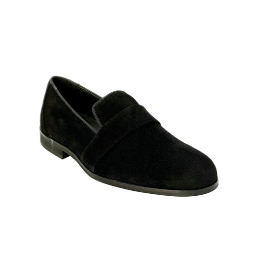 Mocassino da uomo Jackson in camoscio nero con fodera in pelle italiana, scarpa elegante Wish Dance Shop