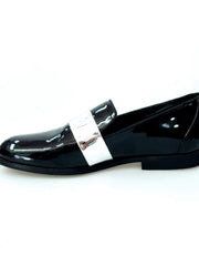 Carica immagine nella Galleria, Wish Dance Shop Jackson Mocassino Vernice Nera e Fascia Argento