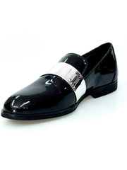 Carica immagine nella Galleria, Wish Dance Shop Jackson Mocassino Vernice Nera e Fascia Argento