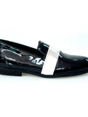 Carica immagine nella Galleria, Wish Dance Shop Jackson Mocassino Vernice Nera e Fascia Argento