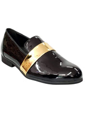 Carica immagine nella Galleria, Wish Dance Shop Jackson Mocassino Vernice Nera e Fascia Oro