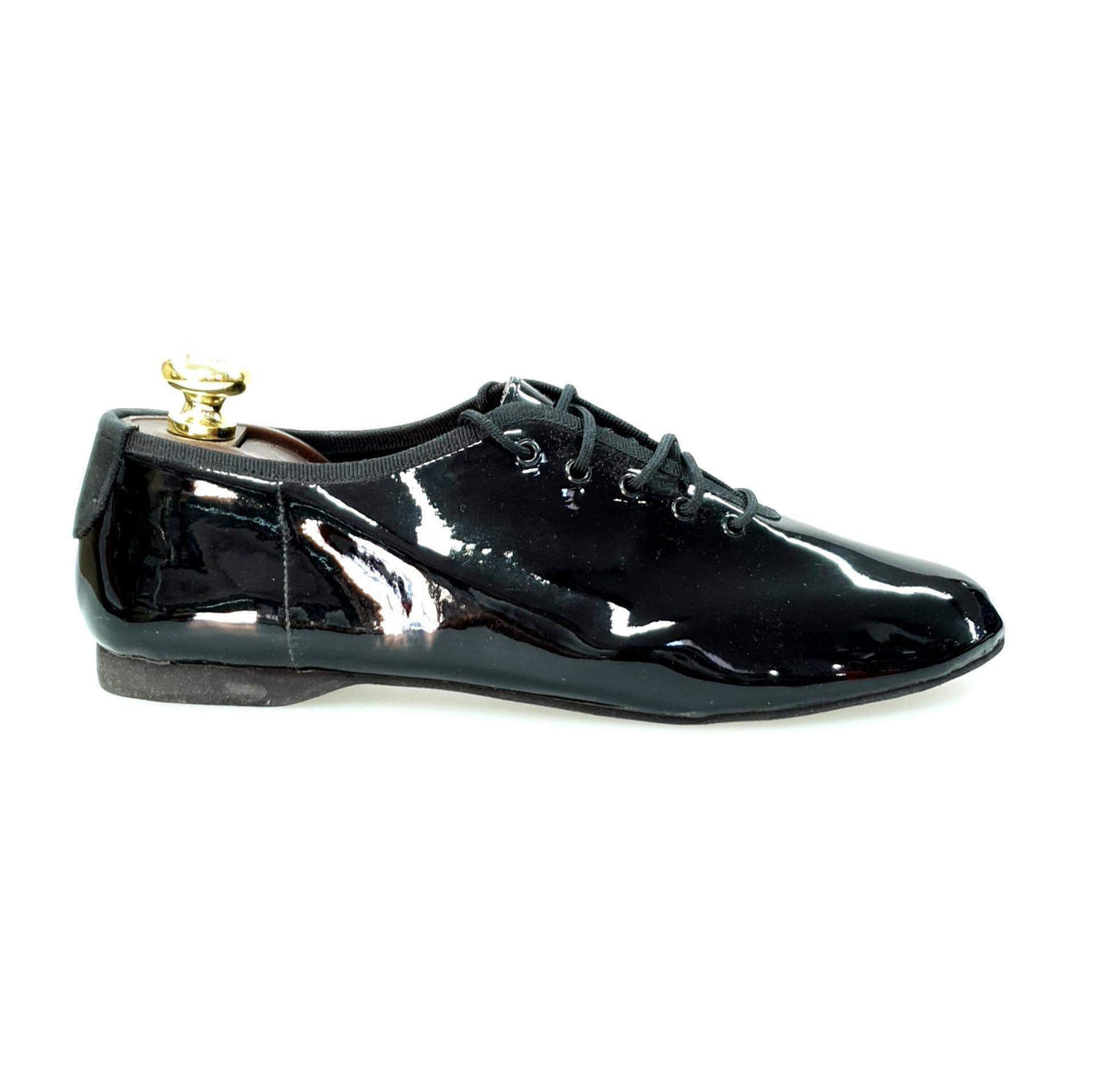 Scarpa Jazz Confort in Vernice Nera Jazz 04 Wish Dance, vista tre quarti