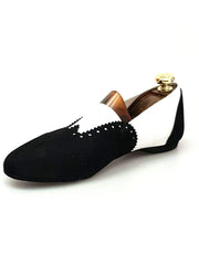 Load image into Gallery viewer, Wish Dance Shop Jazz 06 Camoscio Nero Elastico Bianco