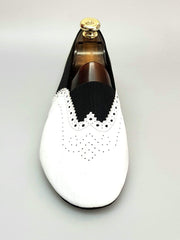 Carica immagine nella Galleria, Wish Dance Shop Jazz 06 Pelle Bianca Elastico Nero