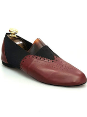 Carica immagine nella Galleria, Wish Dance Shop Jazz 06 Pelle Bordeaux Elastico Nero