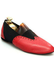 Carica immagine nella Galleria, Wish Dance Shop Jazz 06 Pelle Rossa Elastico Nero