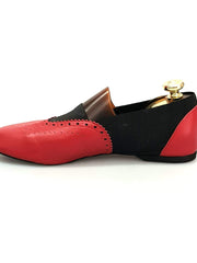 Carica immagine nella Galleria, Wish Dance Shop Jazz 06 Pelle Rossa Elastico Nero