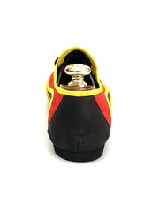 Load image into Gallery viewer, Wish Dance Shop Jazz 07 Angolana Punta Rossa Camoscio Rosso Pelle Nera Kro Giallo