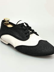 Load image into Gallery viewer, Wish Dance Shop Jazz 07 Glitter Bianco/ Glitter Nero Kro Nero