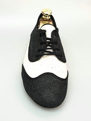 Load image into Gallery viewer, Wish Dance Shop Jazz 07 Glitter Bianco/ Glitter Nero Kro Nero