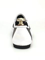 Load image into Gallery viewer, Wish Dance Shop Jazz 07 Pelle Nera Pelle Bianca con Krò Bianco