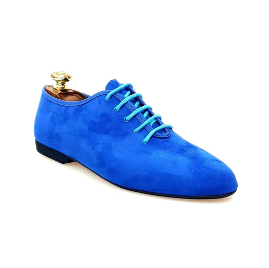Scarpa Jazz 03 da Allenamento in Camoscio Blu di Wish Dance Shop, ideale per danza e esercizi.