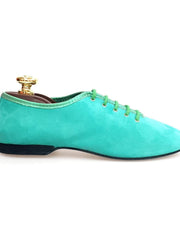 Carica immagine nella Galleria, Jazz 03 da Allenamento in Camoscio Verde Chiaro Wish Dance Shop