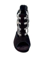 Carica immagine nella Galleria, Malon (779F) - Scarpa da Donna in Camoscio Nero con Cinturini Fish Carbon e Plateau Wish Dance Shop