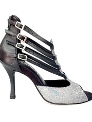 Carica immagine nella Galleria, Malon (779F) - Scarpa da Donna in Multicolor Boreale Silver con Tallone in Pelle Nera