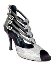 Carica immagine nella Galleria, Malon (779F) - Scarpa da Donna in Multicolor Boreale Silver con Tallone in Pelle Nera