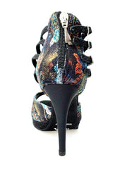 Carica immagine nella Galleria, Wish Dance Shop Lussuria in New Velvet Cinturini in Glitter Nero con Plateau
