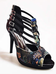 Carica immagine nella Galleria, Wish Dance Shop Lussuria in New Velvet e Lurex Nero con Plateau