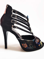 Carica immagine nella Galleria, Wish Dance Shop Lussuria in New Velvet e Lurex Nero con Plateau