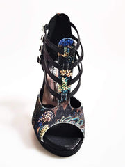 Load image into Gallery viewer, Wish Dance Shop Lussuria in New Velvet e Lurex Nero con Plateau