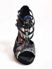 Carica immagine nella Galleria, Wish Dance Shop Lussuria in New Velvet e Lurex Nero con Plateau