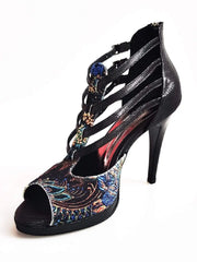 Carica immagine nella Galleria, Wish Dance Shop Lussuria in New Velvet e Lurex Nero con Plateau