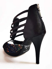 Carica immagine nella Galleria, Wish Dance Shop Lussuria in New Velvet e Lurex Nero con Plateau