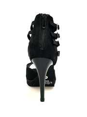 Carica immagine nella Galleria, Wish Dance Shop Lussuria - Scarpa da Donna in Camoscio Nero Glitter Nero con Plateau