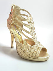 Carica immagine nella Galleria, Wish Dance Shop Lussuria - Scarpa da Donna in Pizzo Oro con Plateau in Lurex Oro