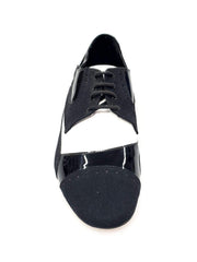 Carica immagine nella Galleria, Magno (845) - Stringata da Uomo Mod. Derby Brogue Scarpa in Vernice e Camoscio Nero Con Pelle Bianca Wish Dance Shop