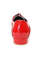 Carica immagine nella Galleria, Magno (845) - Stringata da Uomo Mod. Derby Brogue Scarpa in Vernice e Camoscio Rosso Con Pelle Bianca Wish Dance Shop