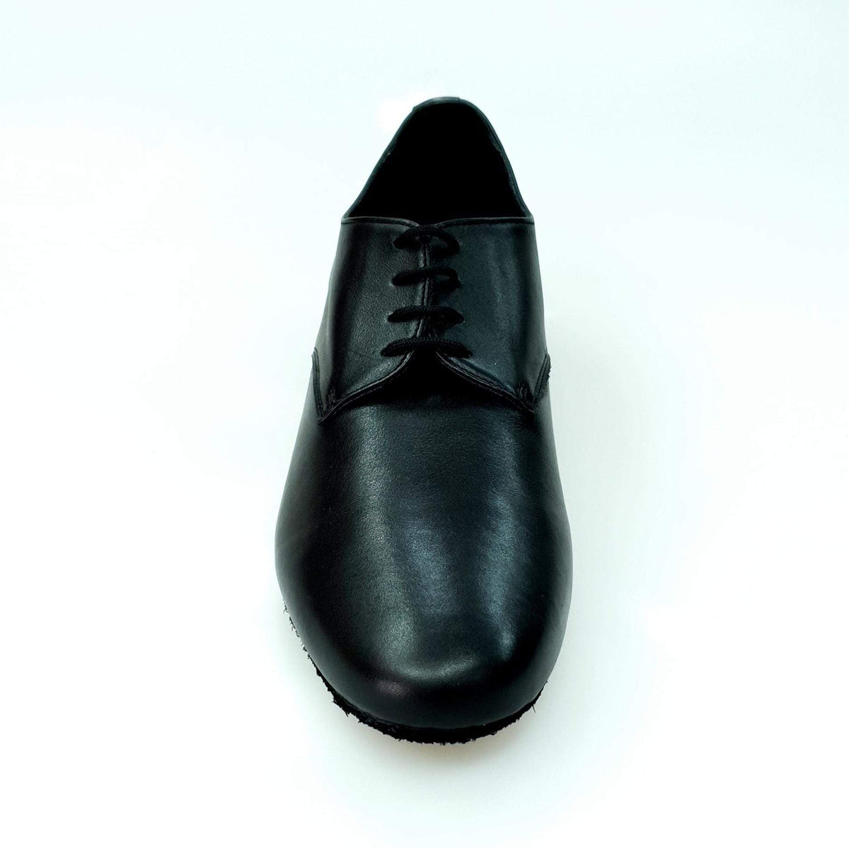 Scarpa Derby in pelle nera Marcy MS01 con forma tonda, scarpa stringata elegante per donna, Wish Dance Shop