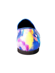 Carica immagine nella Galleria, Admiral Iris Blue (800PJ) - Mocassino da Uomo in Tessuto Picasso Blu con Profili in Lurex Blu Rivestito in Vera Pelle Italiana Wish Dance Shop
