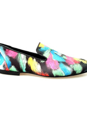 Carica immagine nella Galleria, Admiral Iris Black (800PJ) - Mocassino da Uomo in Tessuto Picasso Nero con Profili in Lurex Nero Rivestito in Vera Pelle Italiana Wish Dance Shop