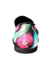 Carica immagine nella Galleria, Admiral Iris Black (800PJ) - Mocassino da Uomo in Tessuto Picasso Nero con Profili in Lurex Nero Rivestito in Vera Pelle Italiana Wish Dance Shop