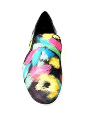 Carica immagine nella Galleria, Admiral Iris Black (800PJ) - Mocassino da Uomo in Tessuto Picasso Nero con Profili in Lurex Nero Rivestito in Vera Pelle Italiana Wish Dance Shop