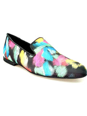 Carica immagine nella Galleria, Admiral Iris Black (800PJ) - Mocassino da Uomo in Tessuto Picasso Nero con Profili in Lurex Nero Rivestito in Vera Pelle Italiana Wish Dance Shop