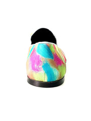 Carica immagine nella Galleria, Admiral Iris Gold Green (800PJ) - Mocassino da Uomo in Tessuto Picasso Verde con Profili in Lurex Argento Rivestito in Vera Pelle Italiana Wish Dance Shop