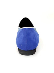 Carica immagine nella Galleria, Wish Dance Shop Mocassino Uomo in Giungla Blu e Tallone in Camoscio Blu