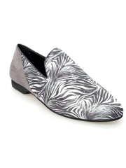 Carica immagine nella Galleria, Wish Dance Shop Mocassino Uomo in Giungla Grigio e Tallone in Camoscio Grigio