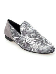 Carica immagine nella Galleria, Wish Dance Shop Mocassino Uomo in Giungla Grigio e Tallone in Camoscio Grigio