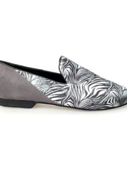 Carica immagine nella Galleria, Wish Dance Shop Mocassino Uomo in Giungla Grigio e Tallone in Camoscio Grigio