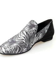 Carica immagine nella Galleria, Wish Dance Shop Mocassino Uomo in Giungla Grigio e Tallone in Camoscio Nero