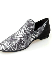 Carica immagine nella Galleria, Wish Dance Shop Mocassino Uomo in Giungla Grigio e Tallone in Camoscio Nero