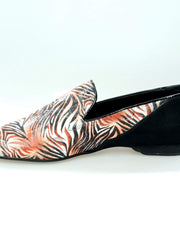 Carica immagine nella Galleria, Wish Dance Shop Mocassino Uomo in Giungla Rosso e Tallone in Camoscio Nero