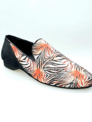 Carica immagine nella Galleria, Wish Dance Shop Mocassino Uomo in Giungla Rosso e Tallone in Camoscio Nero