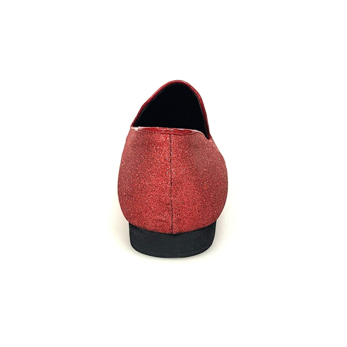 Scarpa mocassino da uomo Serse (800) in glitter rosso, elegante e brillante, perfetta per occasioni speciali.