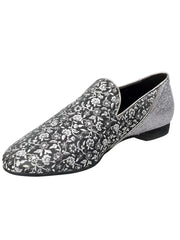 Carica immagine nella Galleria, Wish Dance Shop Mocassino Uomo in Kate Grigio e Tallone in Glitter Carbon